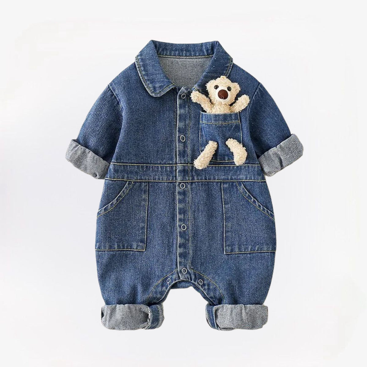 Kinder Jumpsuit Met Denimlook Voor Comfortabel Dagelijks Gebruik