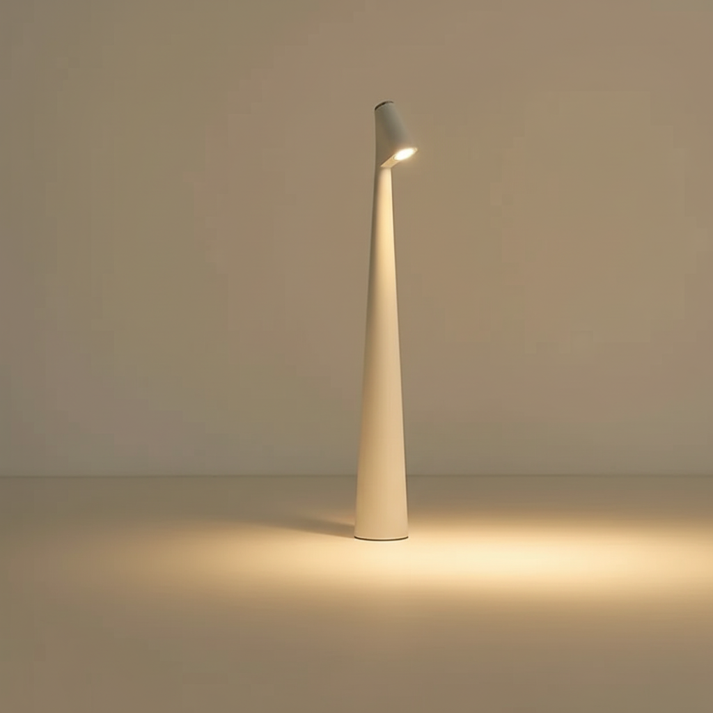 Draadloze led‑tafellamp met conische kap