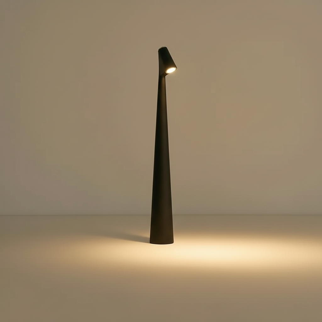 Draadloze led‑tafellamp met conische kap