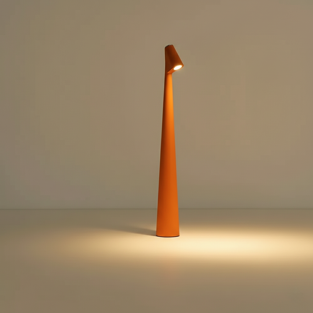 Draadloze led‑tafellamp met conische kap