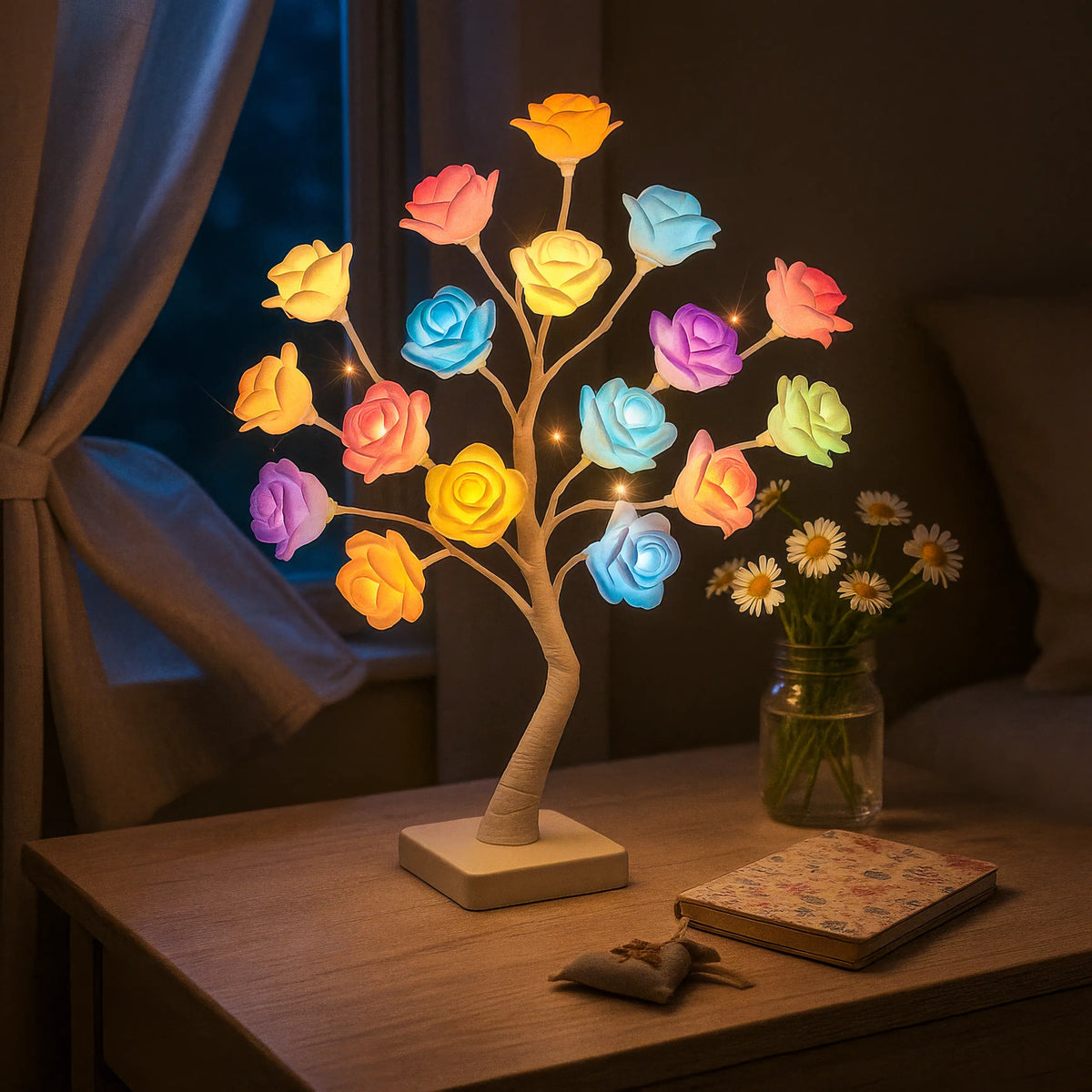 LED‑Bloemenboom met Warme Gloed en Rustige Binnenverlichting