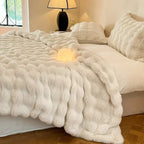 Plaid Met Zachte Fleece En Warme Laag Voor Bank En Bed