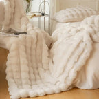 Plaid Met Zachte Fleece En Warme Laag Voor Bank En Bed