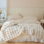 Plaid Met Zachte Fleece En Warme Laag Voor Bank En Bed