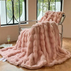 Plaid Met Zachte Fleece En Warme Laag Voor Bank En Bed