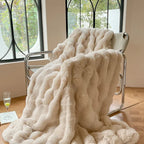 Plaid Met Zachte Fleece En Warme Laag Voor Bank En Bed