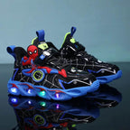 Kinder Sneakers Met LED Verlichting En Superheldenprint