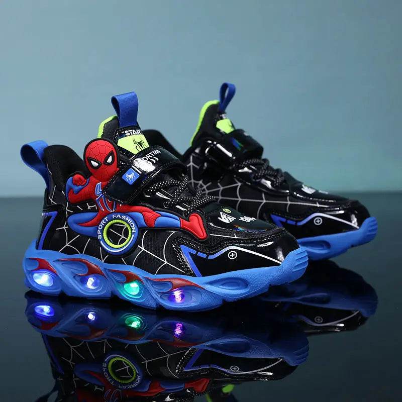 Kinder Sneakers Met LED Verlichting En Superheldenprint