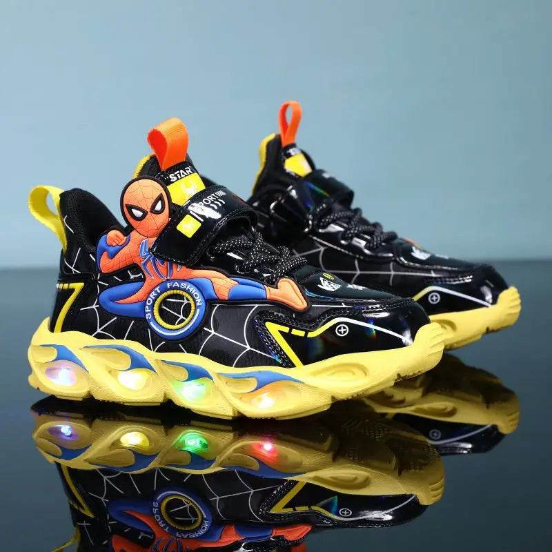 Kinder Sneakers Met LED Verlichting En Superheldenprint