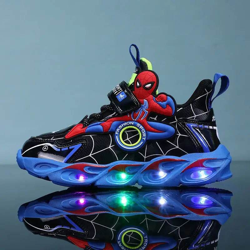 Kinder Sneakers Met LED Verlichting En Superheldenprint