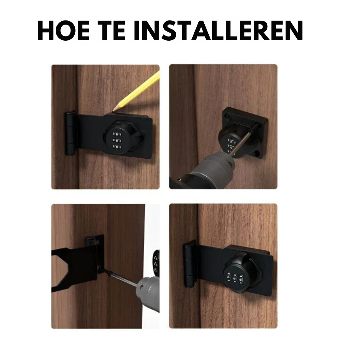 Sleutelloos combinatieslot voor kasten en deuren
