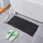 Kiezelvormige badmat met antislip zuignappen