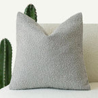 Bouclé Kussenhoes met Zachte Structuur en Minimalistische Vorm