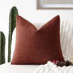 Bouclé Kussenhoes met Zachte Structuur en Minimalistische Vorm