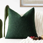Bouclé Kussenhoes met Zachte Structuur en Minimalistische Vorm