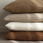 Bouclé Kussenhoes met Zachte Structuur en Minimalistische Vorm