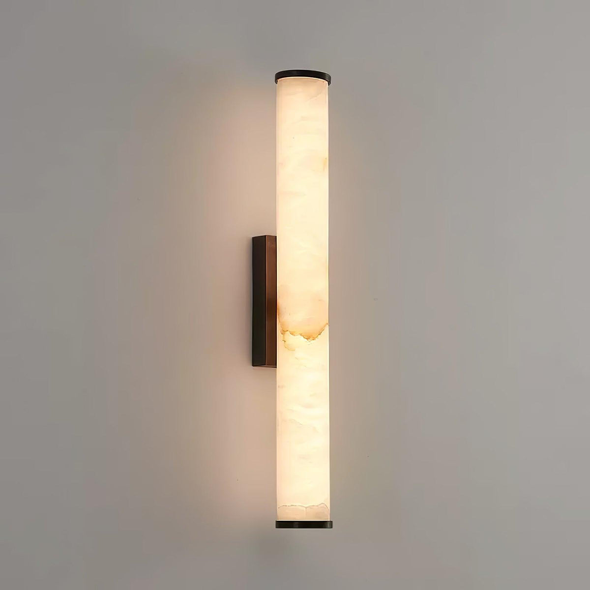 Luxe Wandlamp met Alabaster‑Effect en Cilindrisch Ontwerp