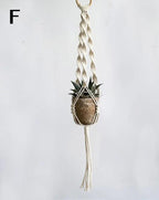 Macramé Hangplanter met Keramische Pot en Natuurlijke Textuur