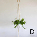 Macramé Hangplanter met Keramische Pot en Natuurlijke Textuur