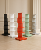 Verticale Metalen Boekenrek met Zwevende Legplanken
