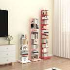 Verticale Metalen Boekenrek met Zwevende Legplanken