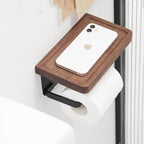 Houten Wandhouder met Ledge en Metaalaccenten