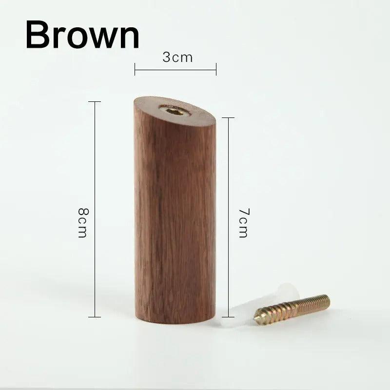 Houten Wandhaak met Schuine Vorm en Sculpturale Uitstraling
