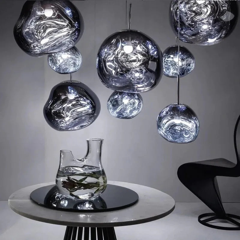 Organische Hanglamp met Warme Lichtgloed en Verstelbare Hoogte