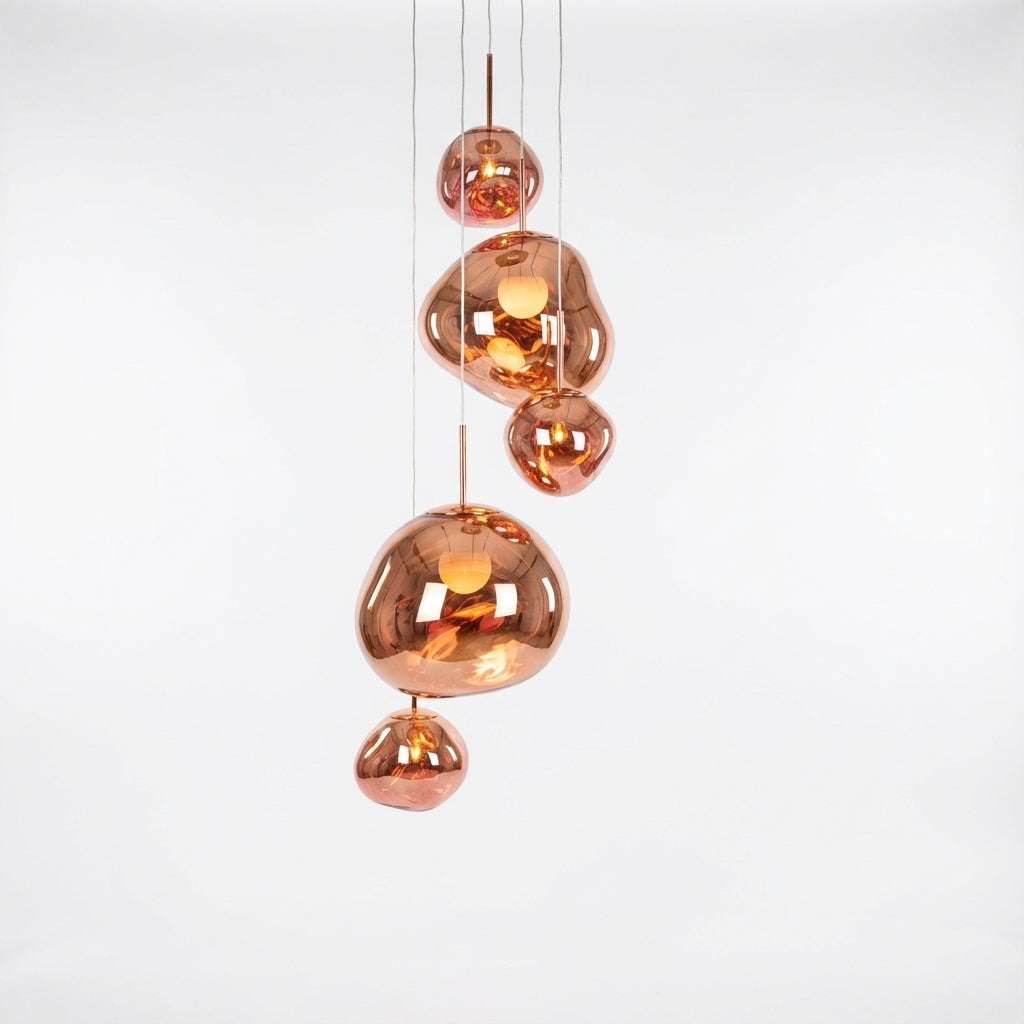 Organische Hanglamp met Warme Lichtgloed en Verstelbare Hoogte