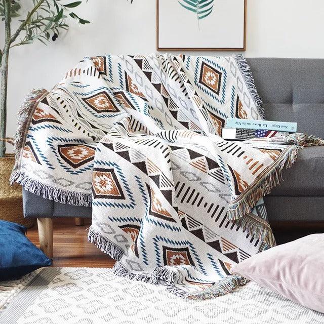 Woonplaid met Zachte Structuur en Jacquard Weving