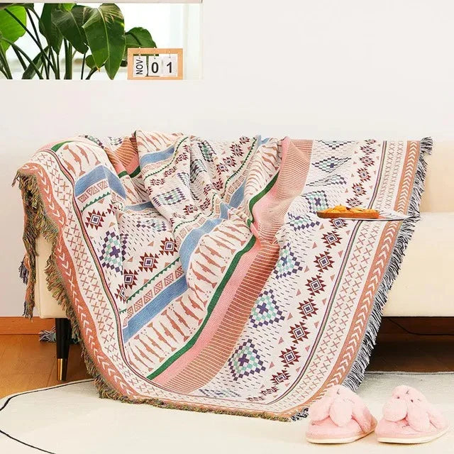 Woonplaid met Zachte Structuur en Jacquard Weving
