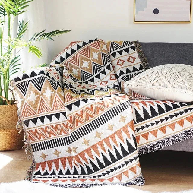 Woonplaid met Zachte Structuur en Jacquard Weving