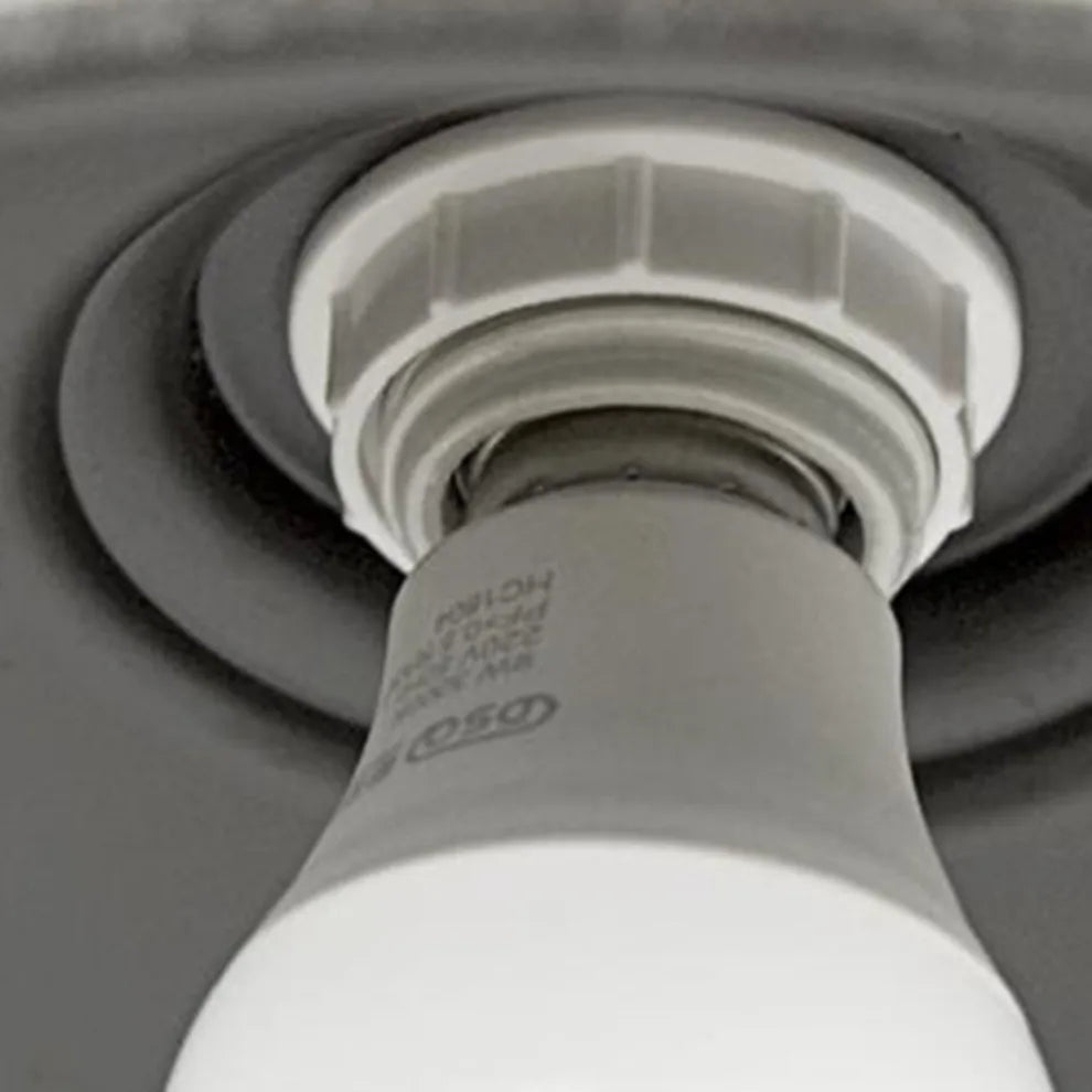 Industriële Buitenlamp met Boogarm en Metalen Kap