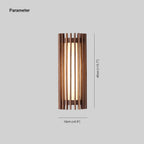Houten Wandlamp met Minimalistische Vorm en Warme Sfeerverlichting