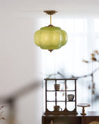 Glazen Plafondlamp Met Sculptuurkap En Half Inbouwontwerp Voor Warme Sfeerlicht
