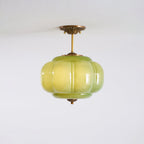 Glazen Plafondlamp Met Sculptuurkap En Half Inbouwontwerp Voor Warme Sfeerlicht