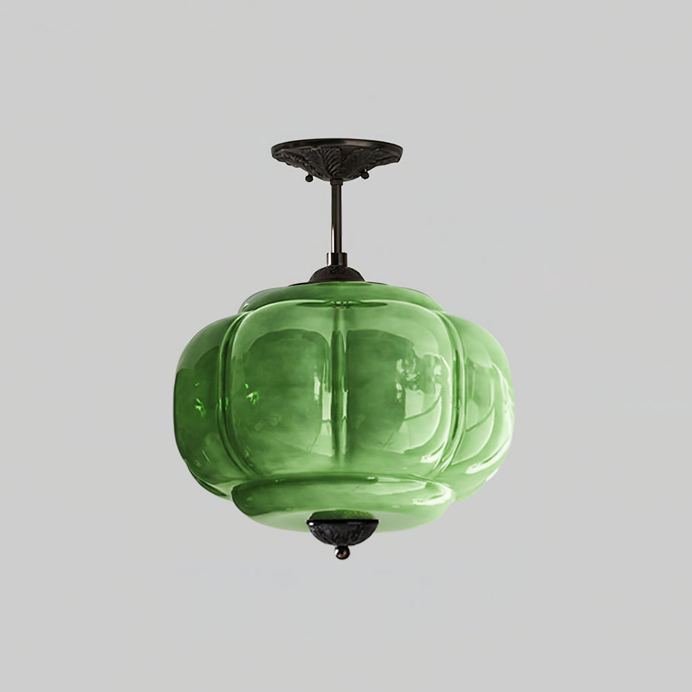 Glazen Plafondlamp Met Sculptuurkap En Half Inbouwontwerp Voor Warme Sfeerlicht
