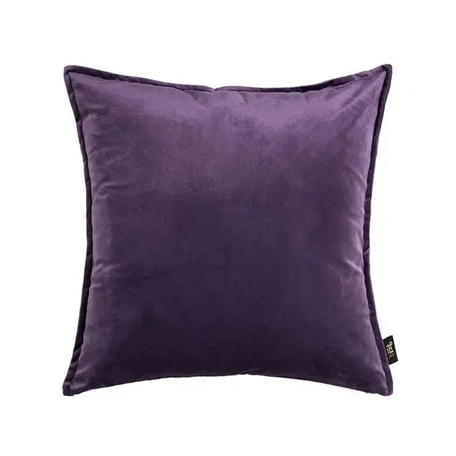 Kussenhoes Met Zachte Velours En Luxe Flanellen Rand