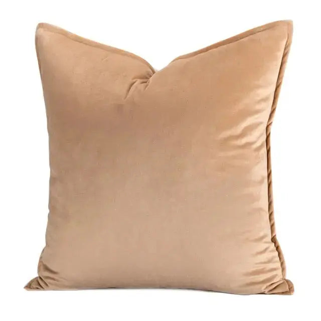 Kussenhoes Met Zachte Velours En Luxe Flanellen Rand