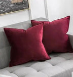 Kussenhoes Met Zachte Velours En Luxe Flanellen Rand