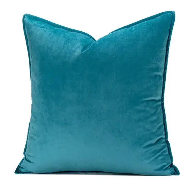 Kussenhoes Met Zachte Velours En Luxe Flanellen Rand