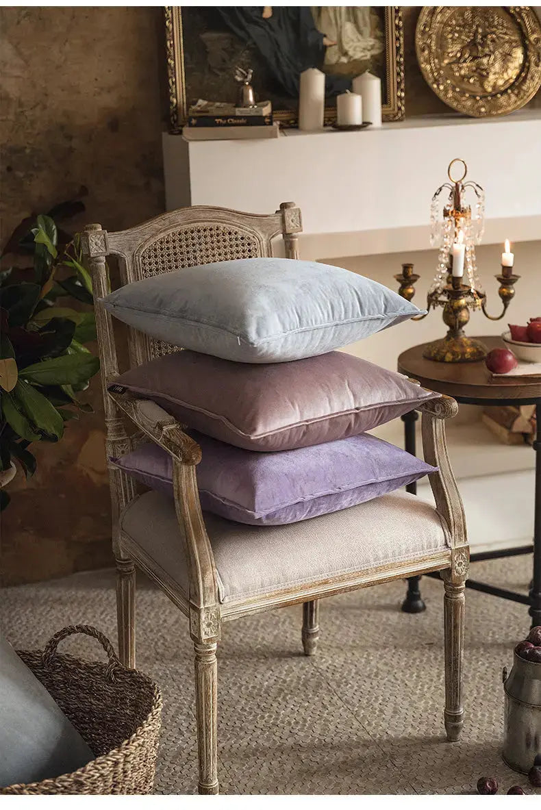 Kussenhoes Met Zachte Velours En Luxe Flanellen Rand