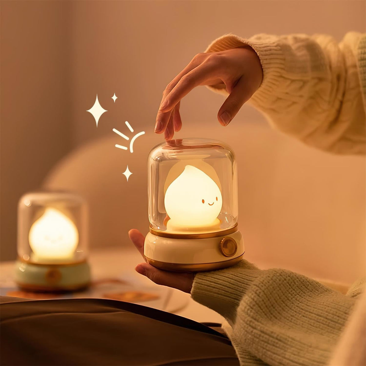 Tafellamp Met Vlamgloed En Compact Ontwerp Voor Warme Sfeerlicht