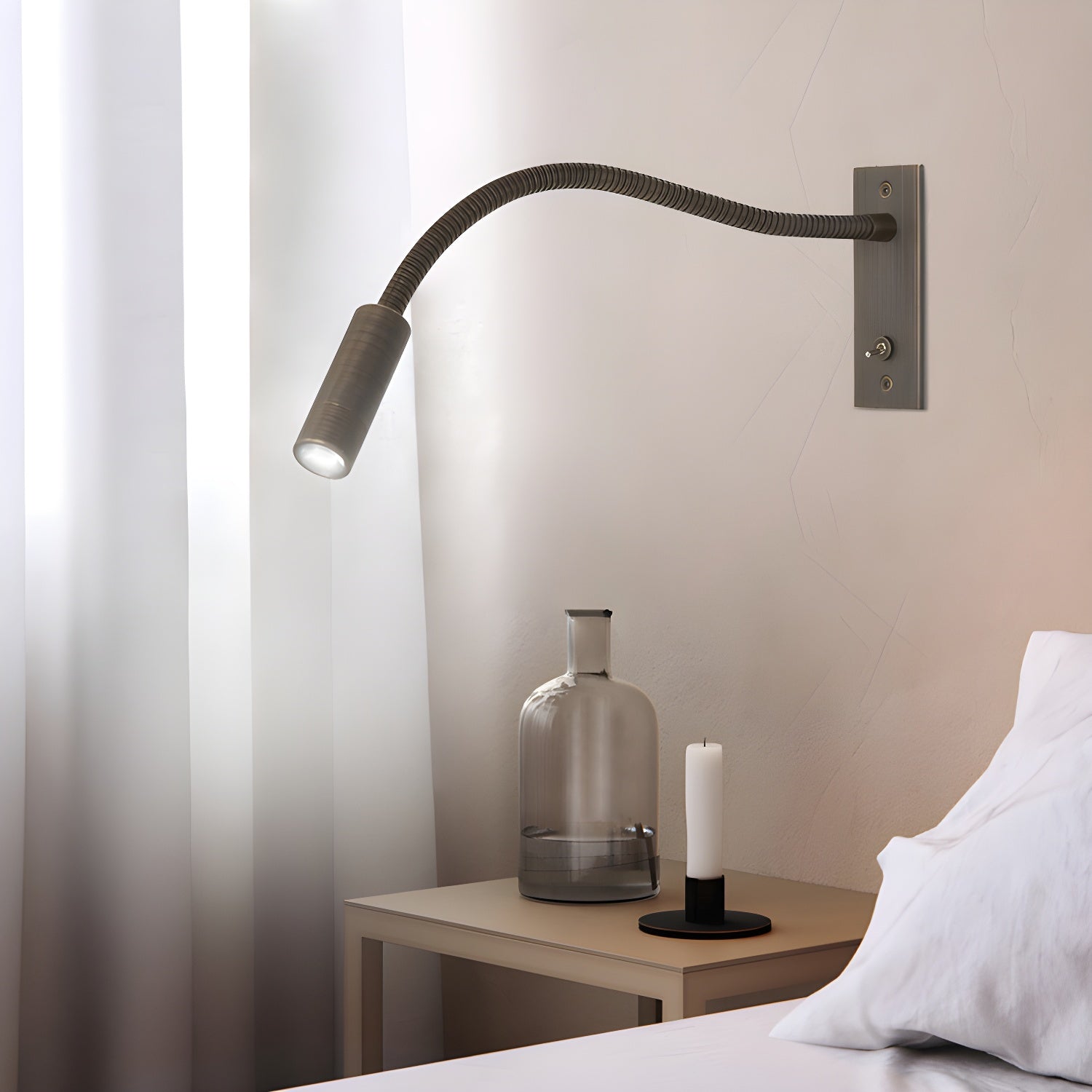 Metalen Wandlamp met Flexibele Arm