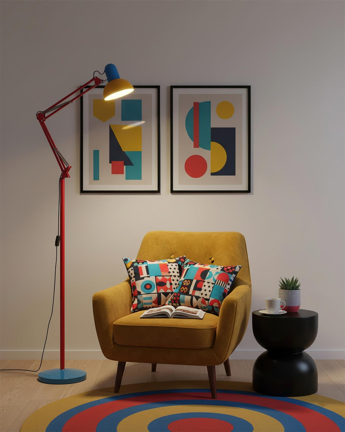 Vloerlamp Met Verstelbare Arm En Dagelijkse Sculpturale Lichtaccenten