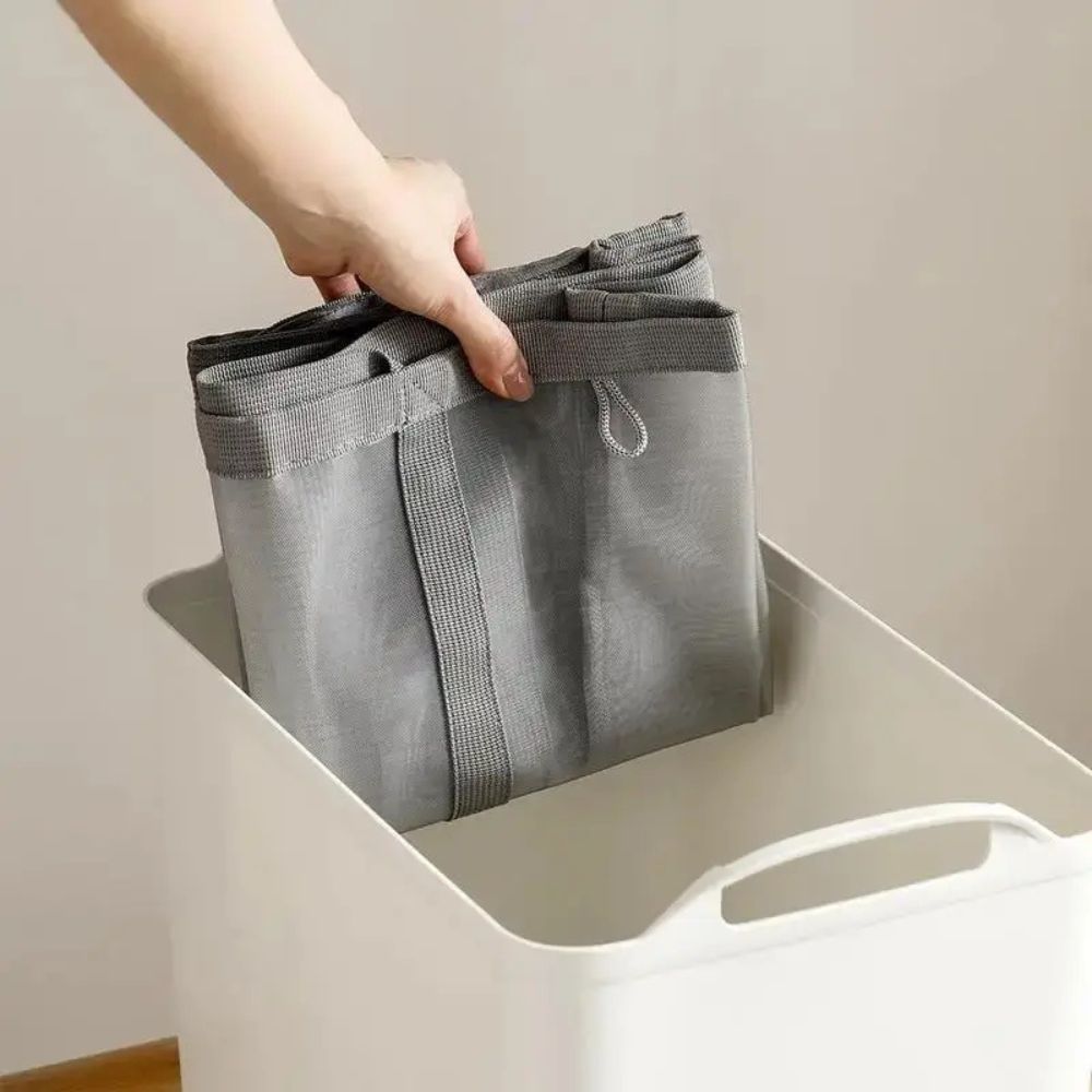 Opvouwbare Wasmand Van Mesh Voor Praktische Wasopslag
