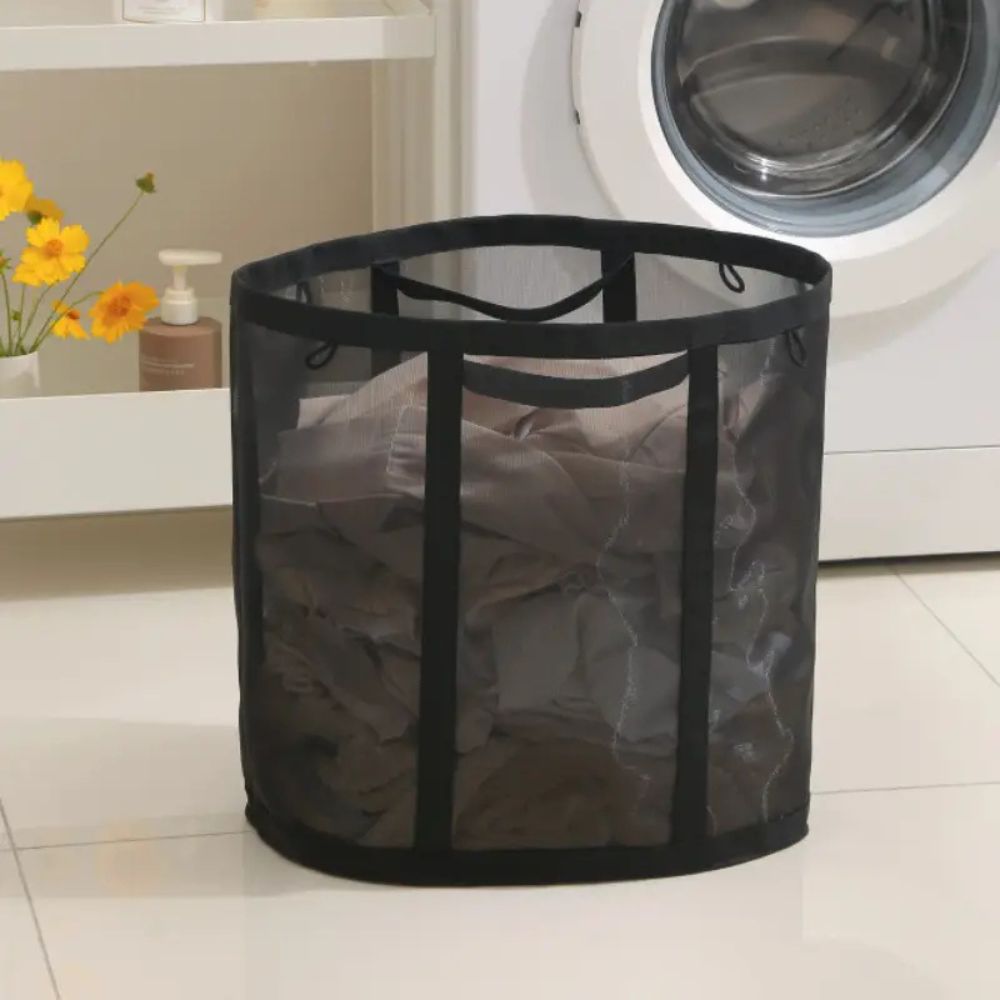 Opvouwbare Wasmand Van Mesh Voor Praktische Wasopslag