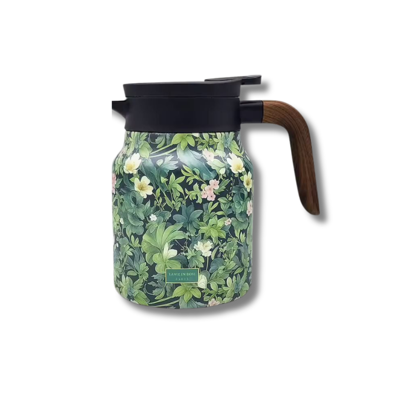 Geïsoleerde Theepot met Drukmechanisme voor Puur Schenken