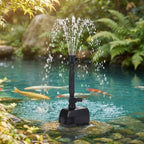 Fonteinpomp met Regelbare Waterstroom en Sproeikoppen voor de Vijver