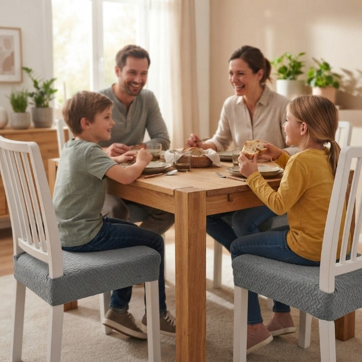 Stoelhoezen Set Polyester Jacquard Elastisch Compact Ontwerp